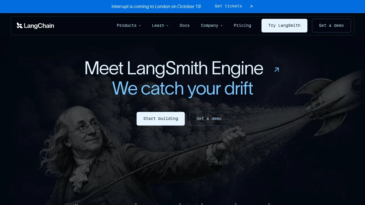 Screenshot of LangChain website