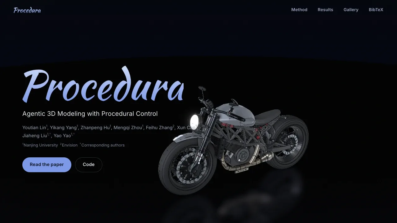 Screenshot of Procedura website