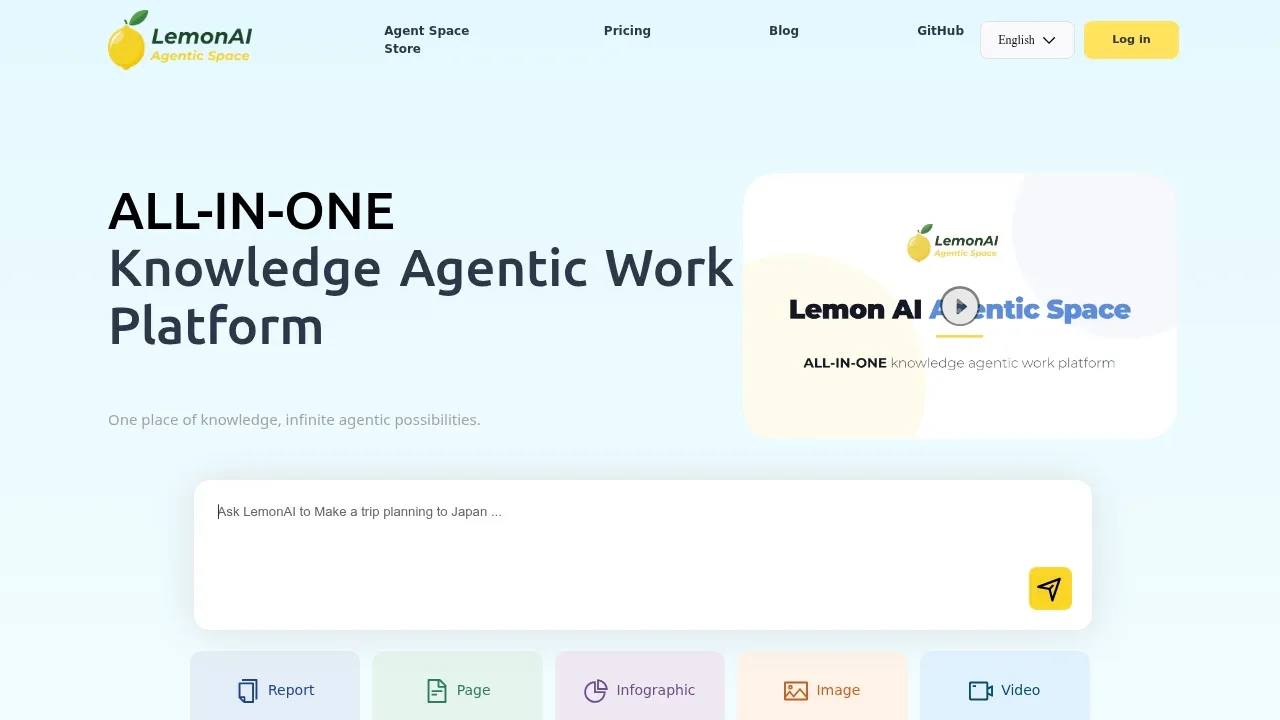 Screenshot of Lemon AI website