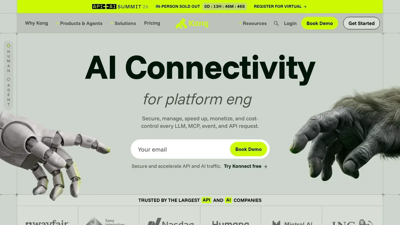 Screenshot of Kong Gateway website