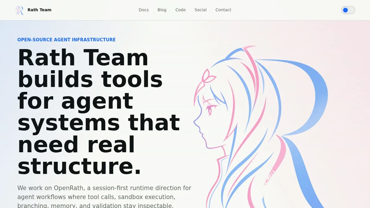 Screenshot of OpenRath website
