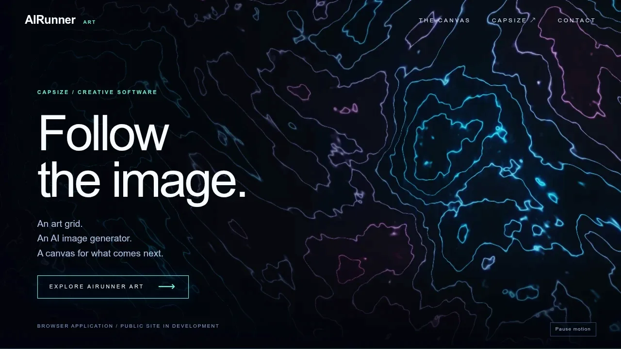 Screenshot of AI Runner website