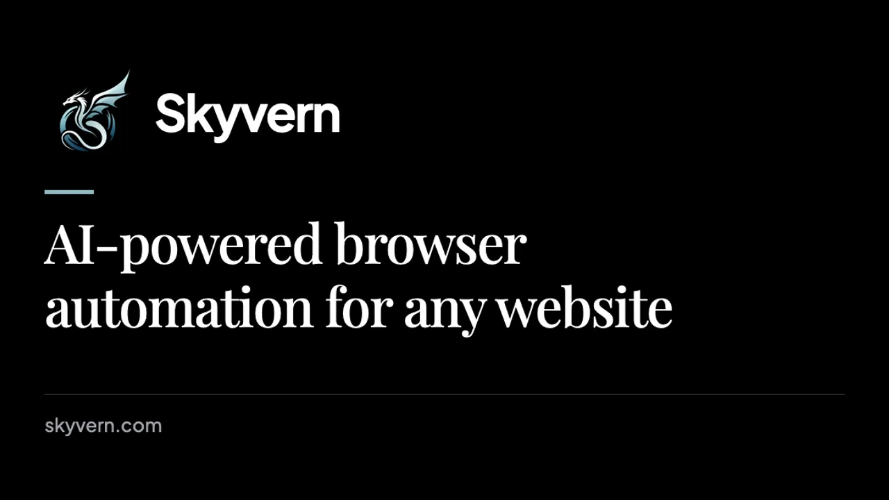 Screenshot of Skyvern website