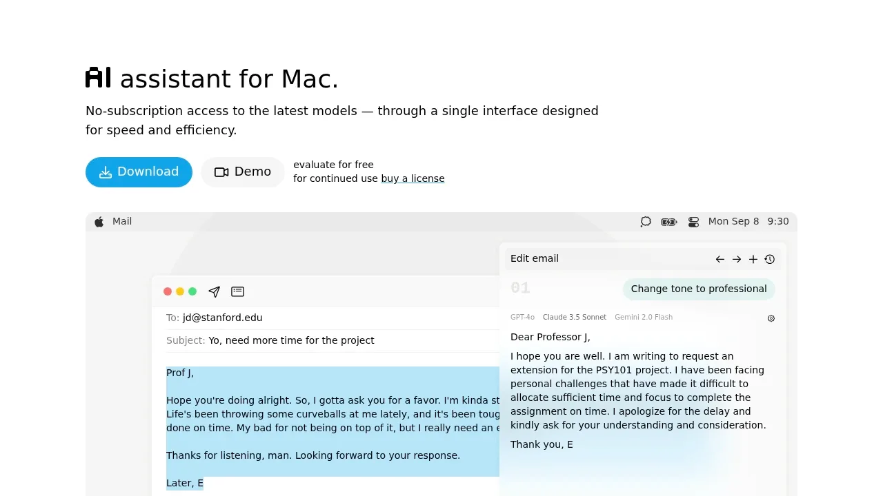 Screenshot of IntelliBar website