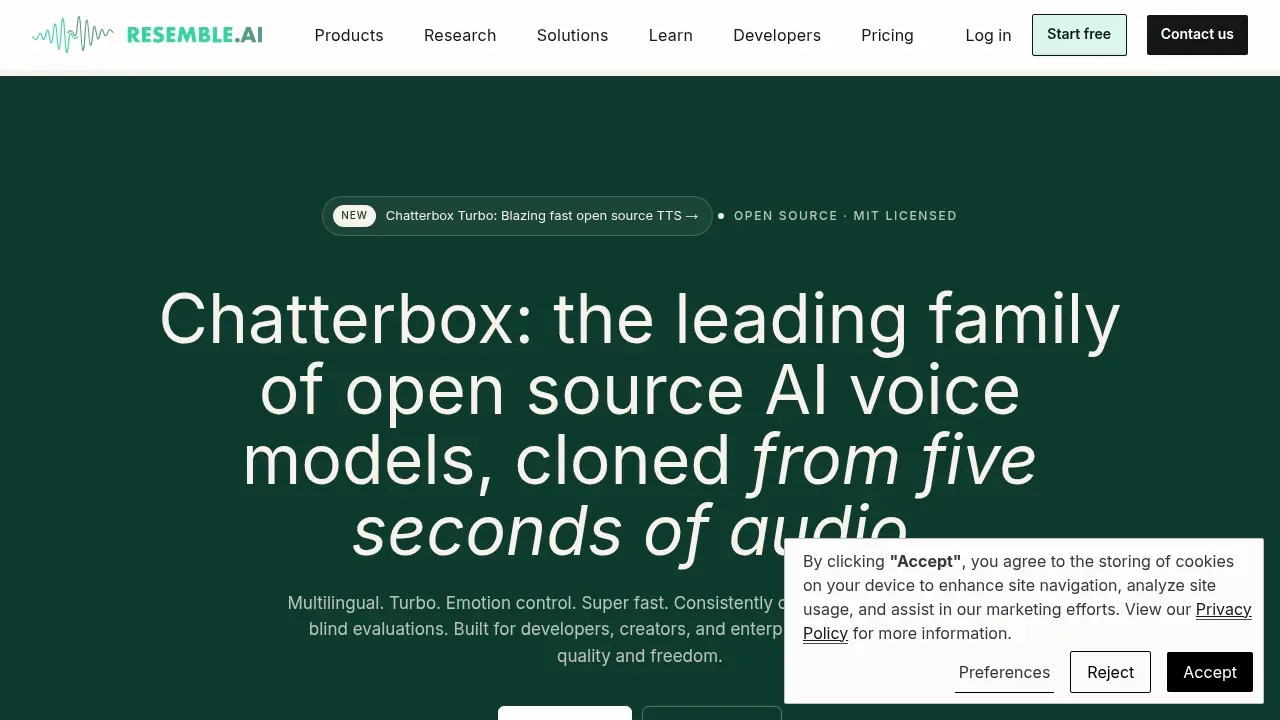Screenshot of Chatterbox website