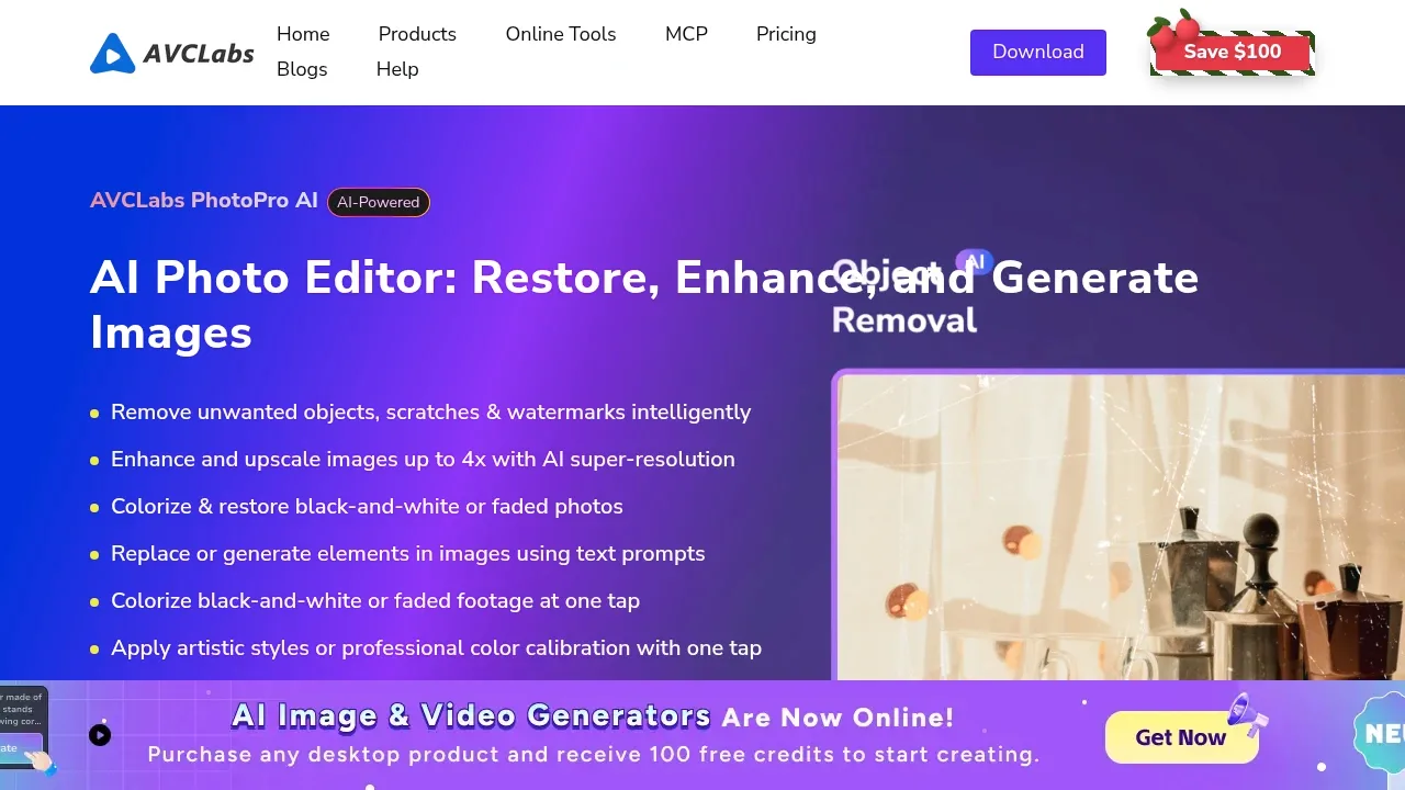Screenshot of AVCLabs PhotoPro AI website