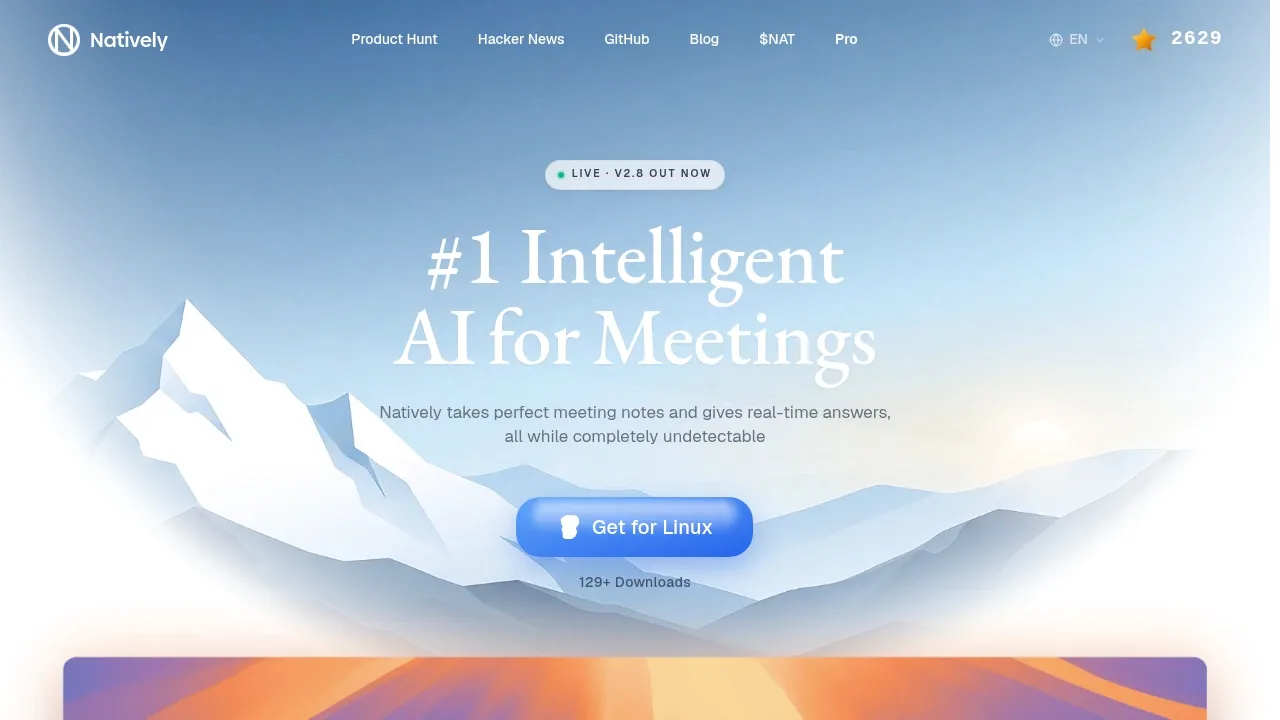 Screenshot of Natively website