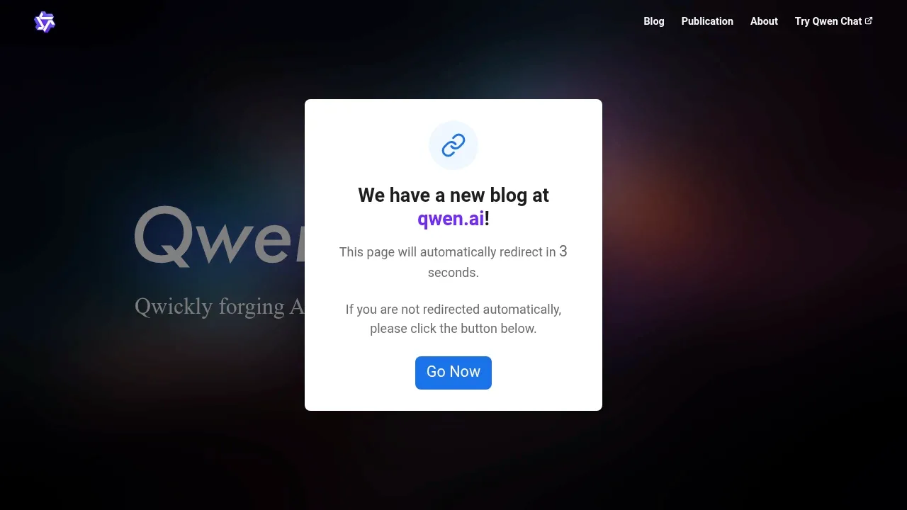 Screenshot of Qwen3 website