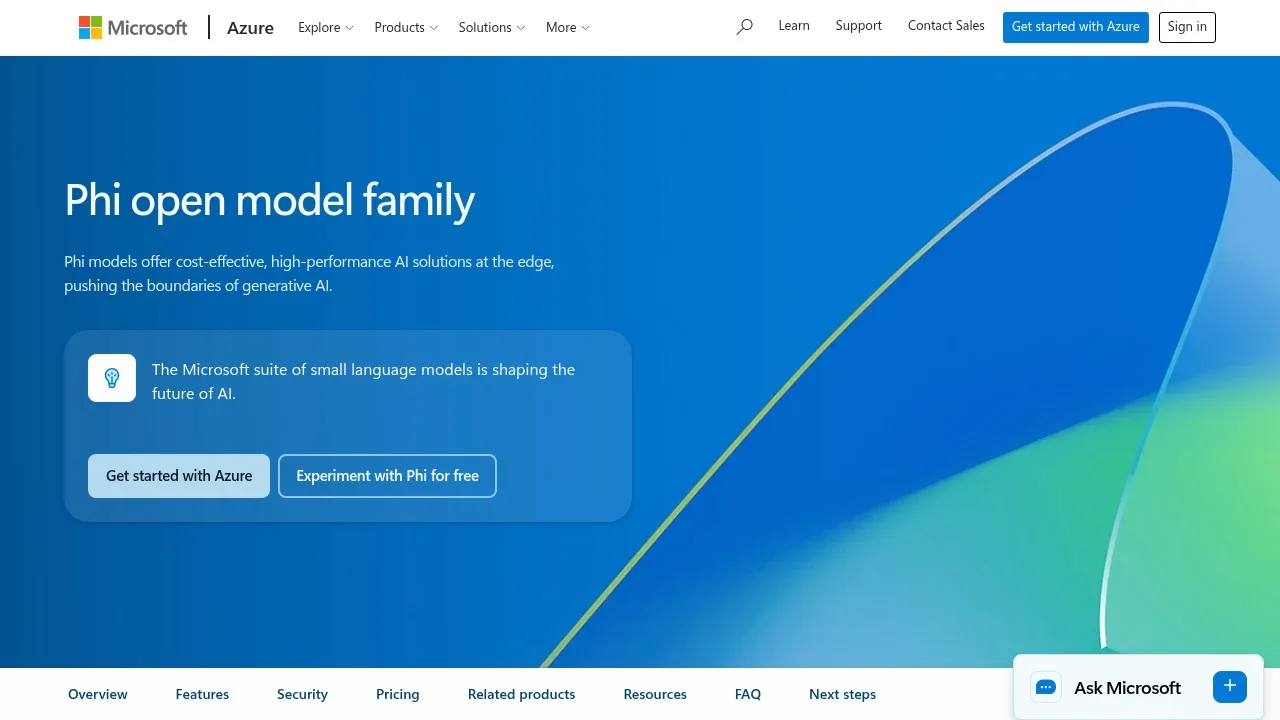 Screenshot of Phi-4 website