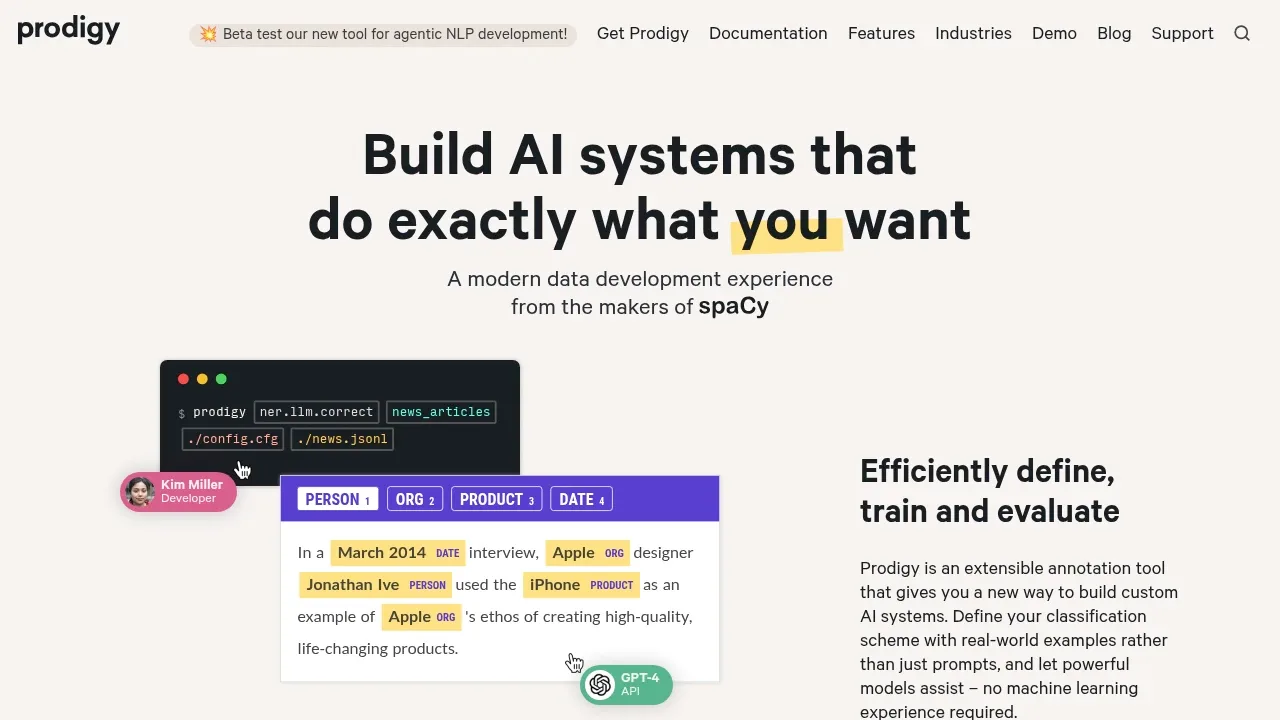 Screenshot of Prodigy website