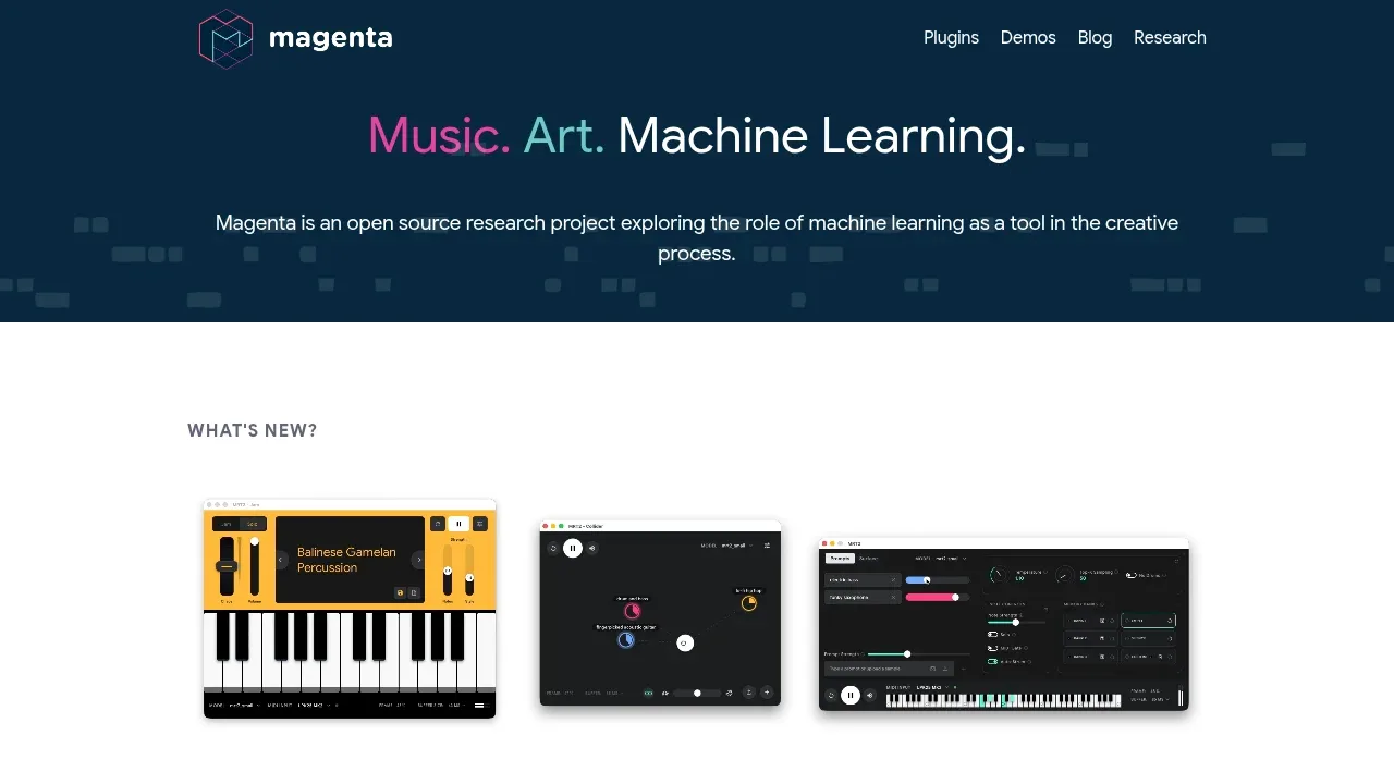 Screenshot of Magenta RealTime website