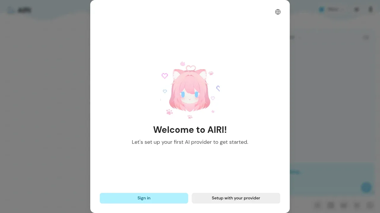 Screenshot of AIRI website