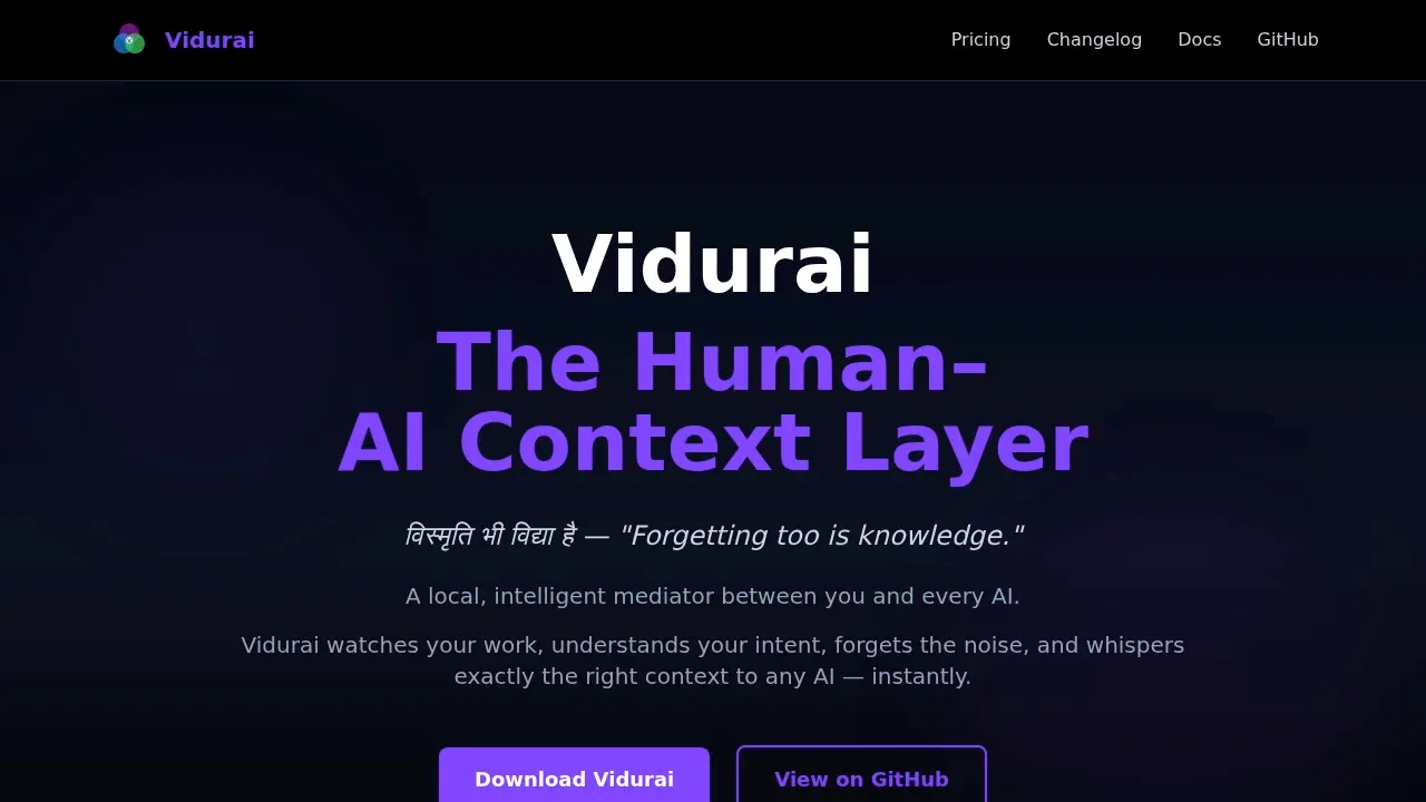 Screenshot of Vidurai website