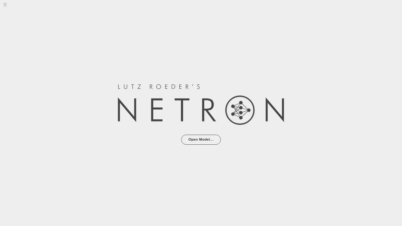 Screenshot of Netron website