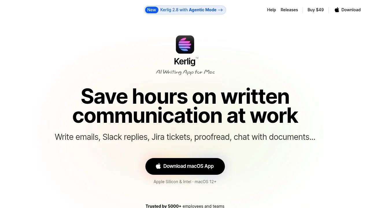 Screenshot of Kerlig website