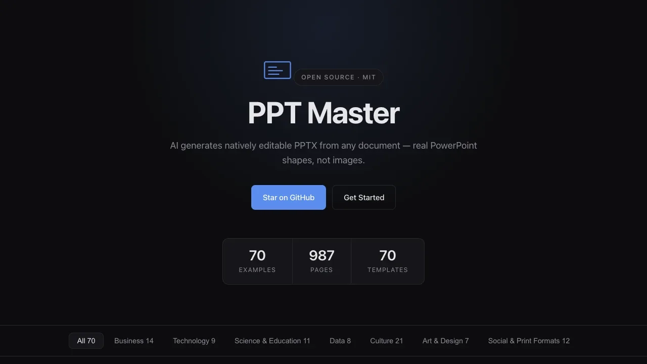Screenshot of PPT Master website