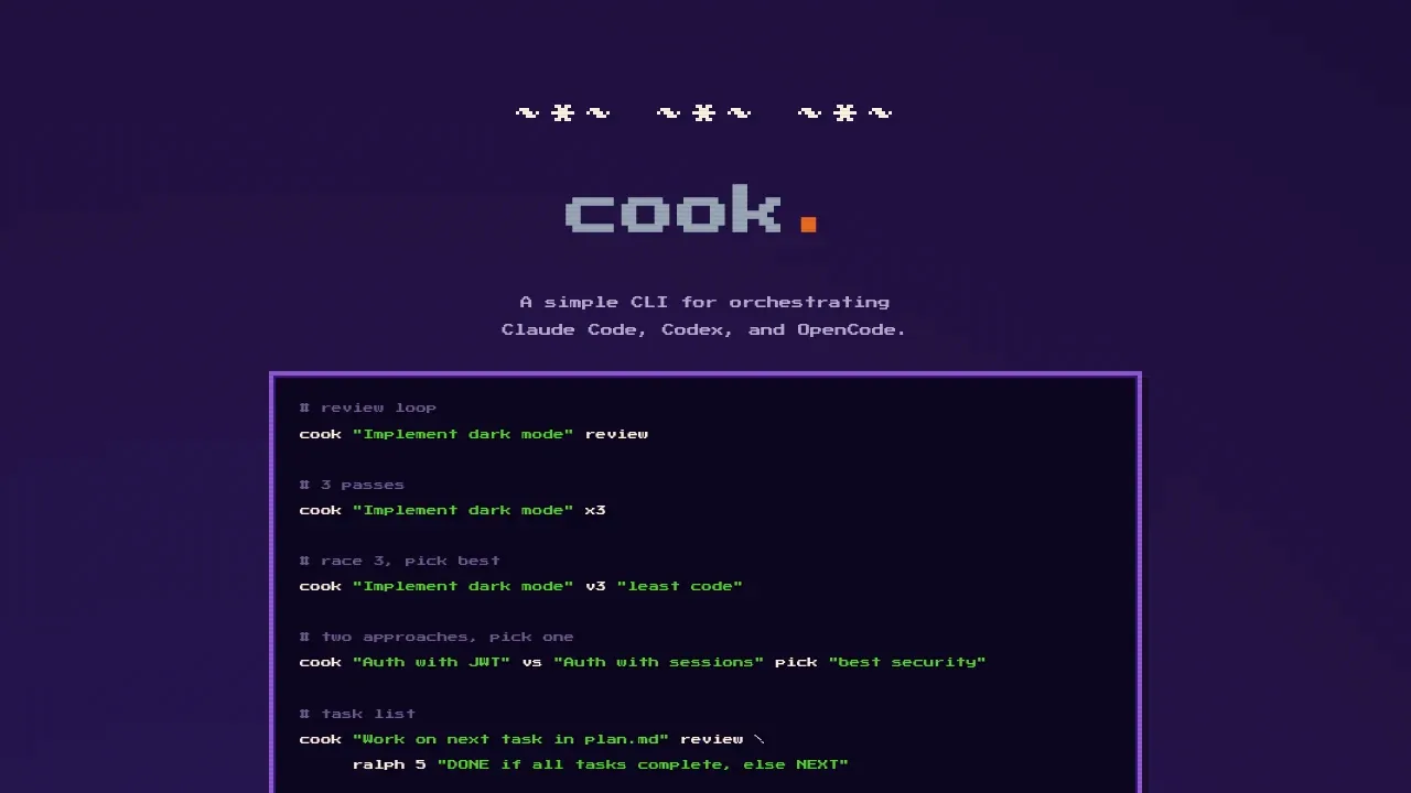 Screenshot of cook website