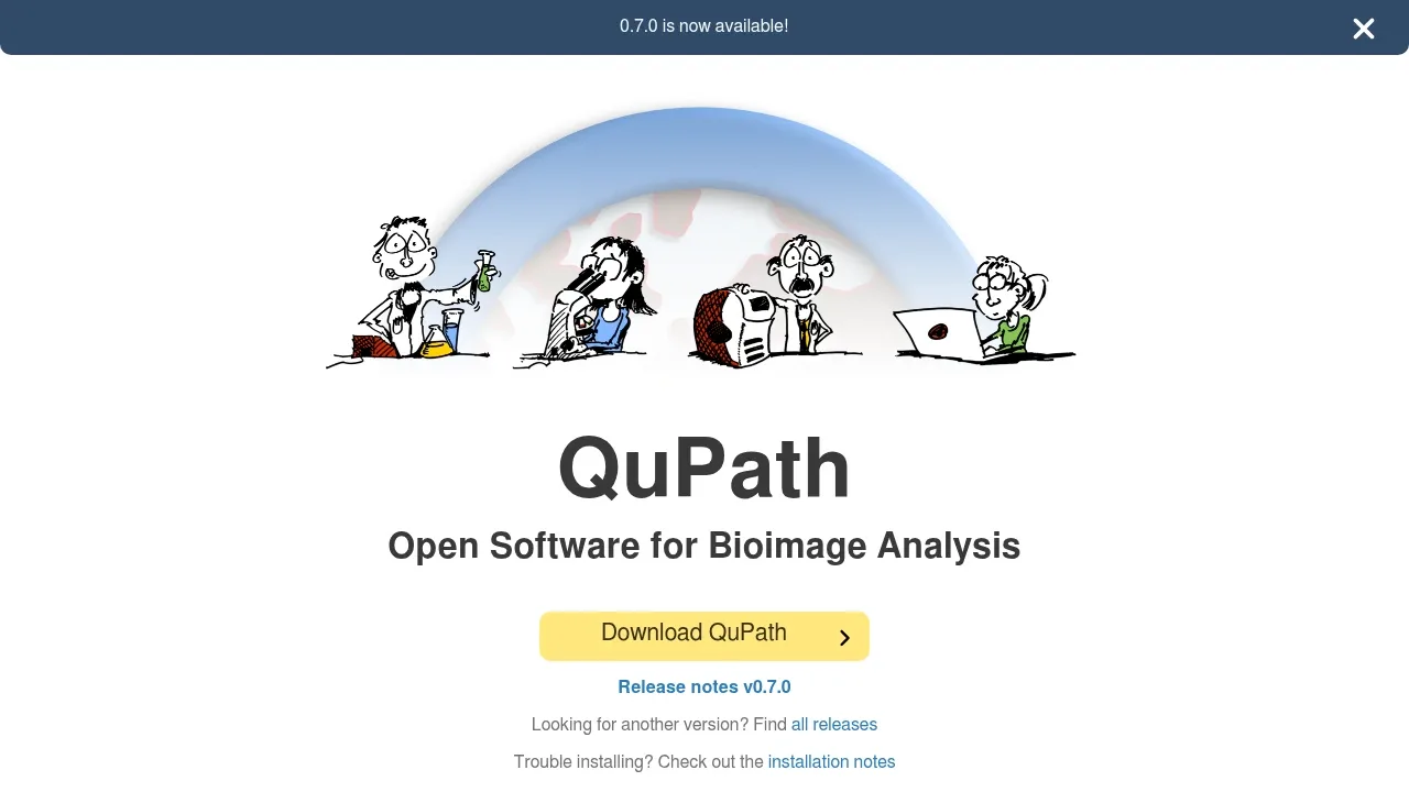 Screenshot of QuPath website
