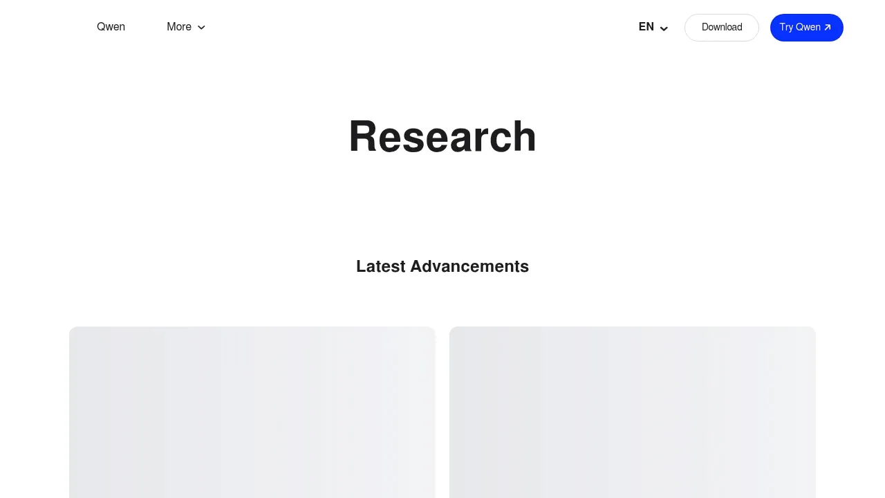 Screenshot of Qwen-Image website