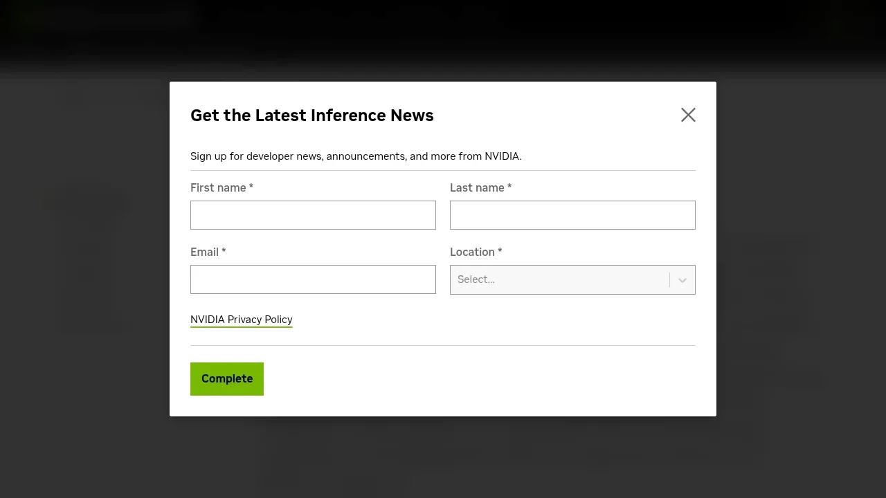 Screenshot of NVIDIA Dynamo website