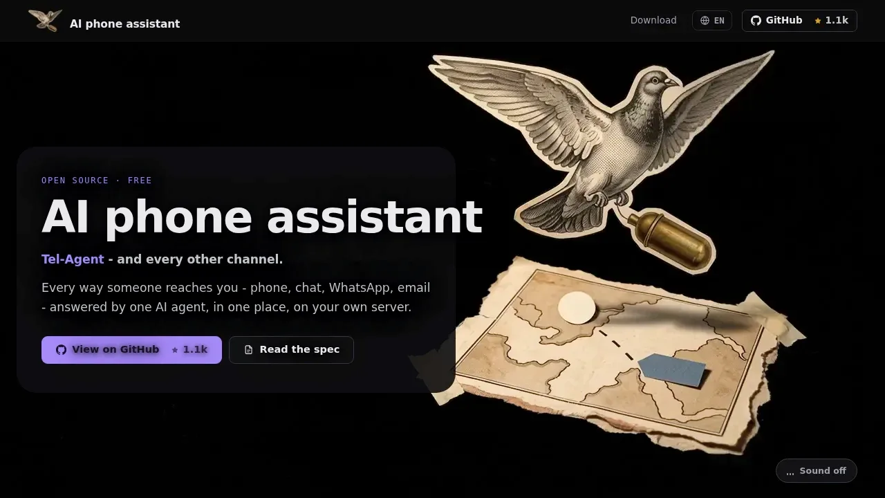 Screenshot of Tel-Agent website