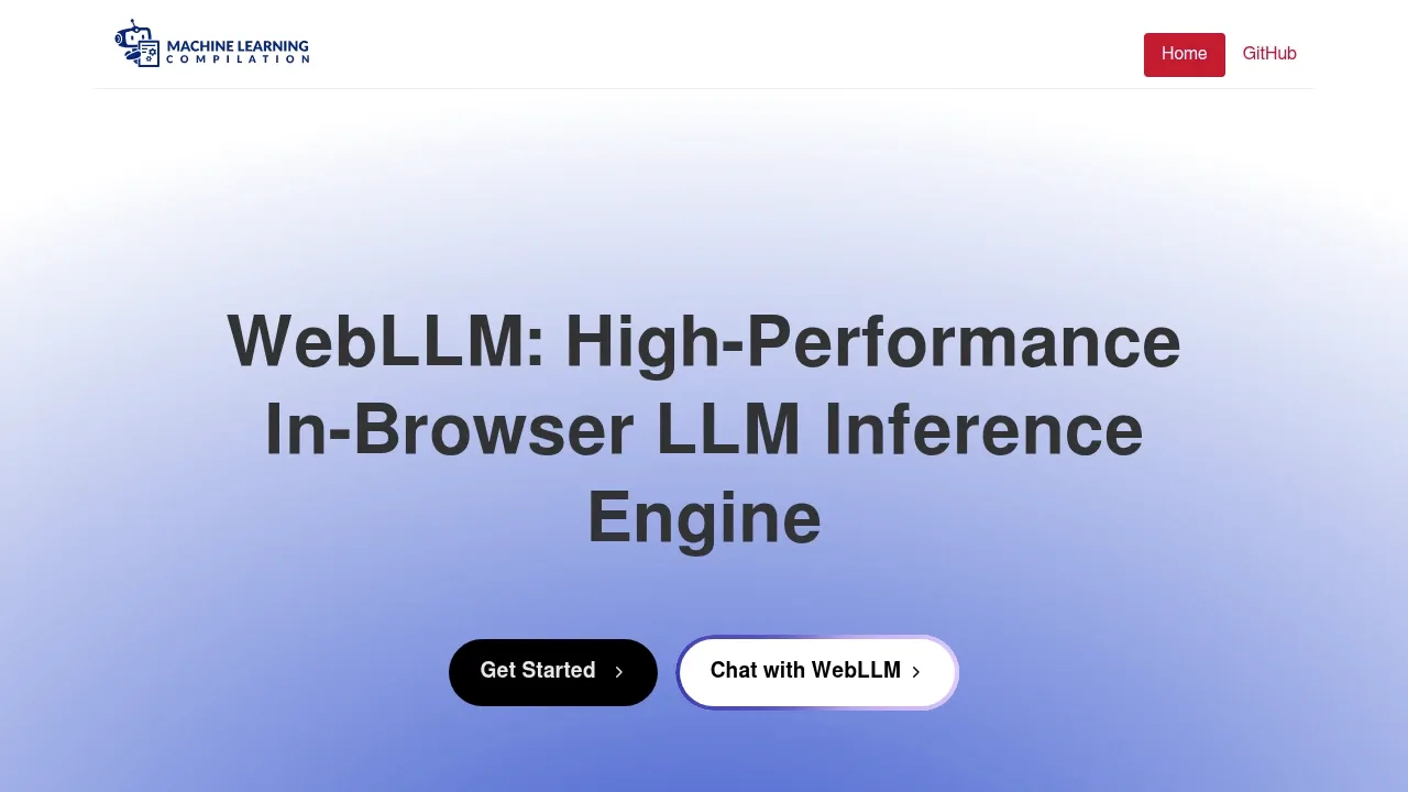 Screenshot of WebLLM website