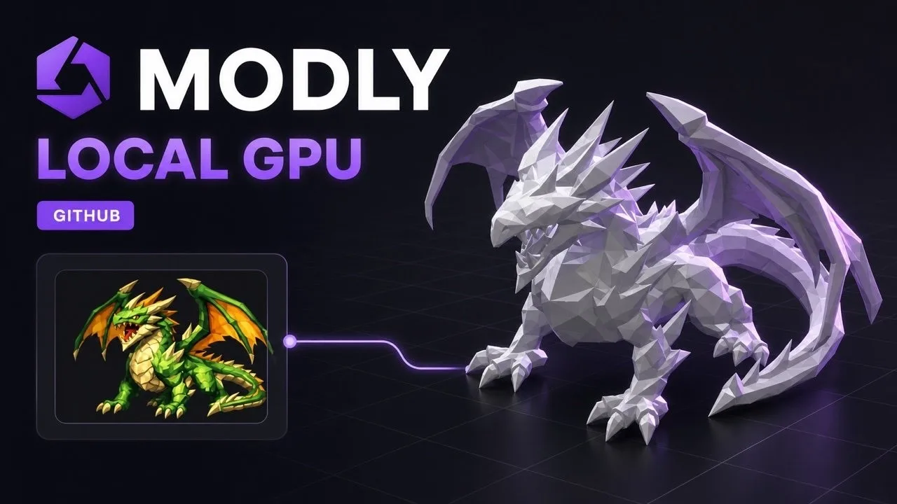 Modly setup: offline 3D generation and GLB export