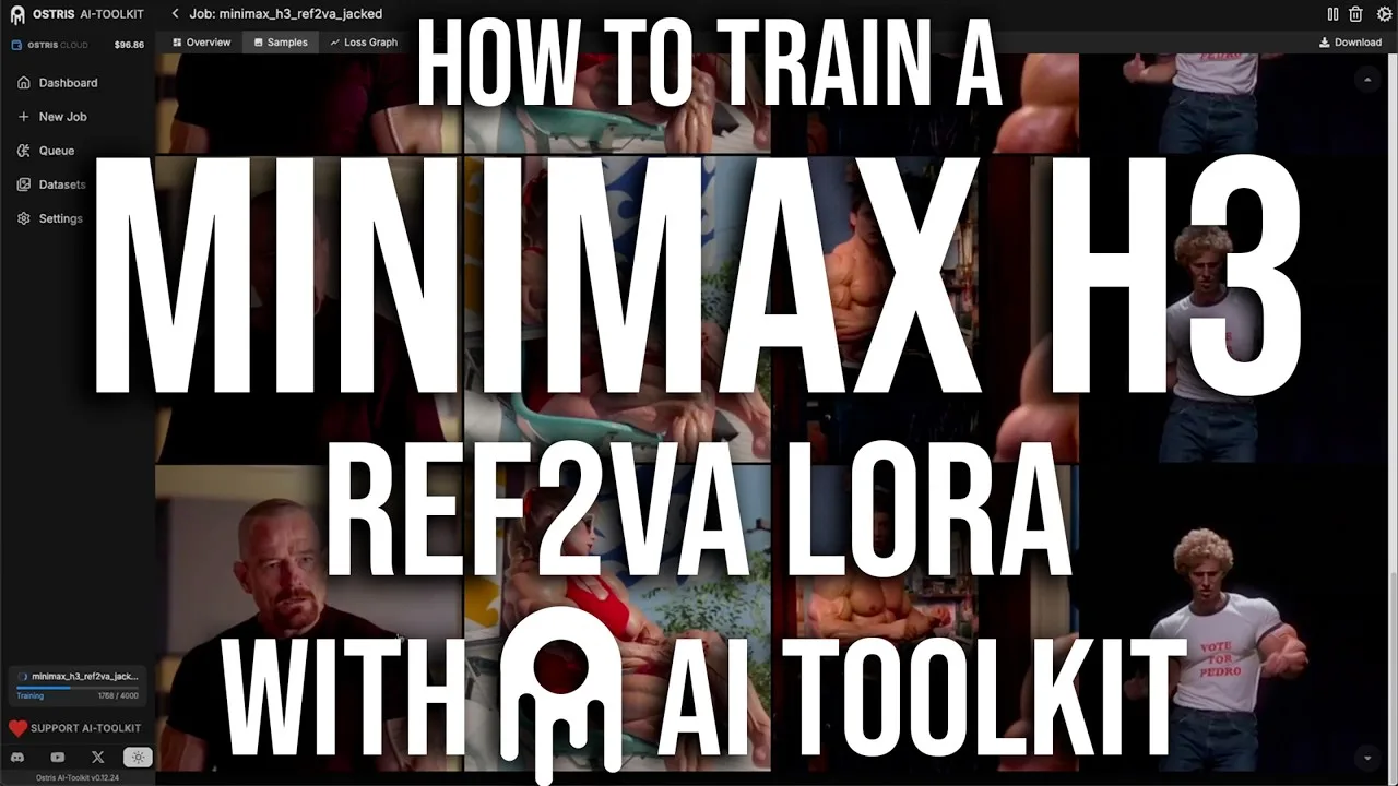 MiniMax H3 Ref2VA LoRA training with AI Toolkit