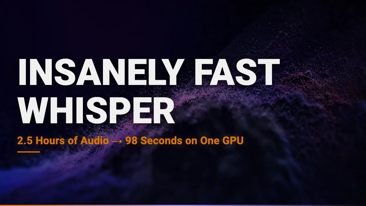 Insanely Fast Whisper: GPU setup and speed comparison