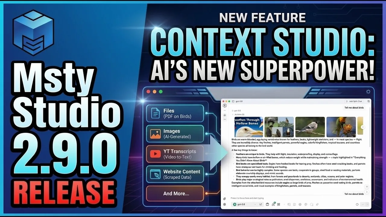 Msty Studio 2.9.0: Context Studio setup and Dynamic Mode