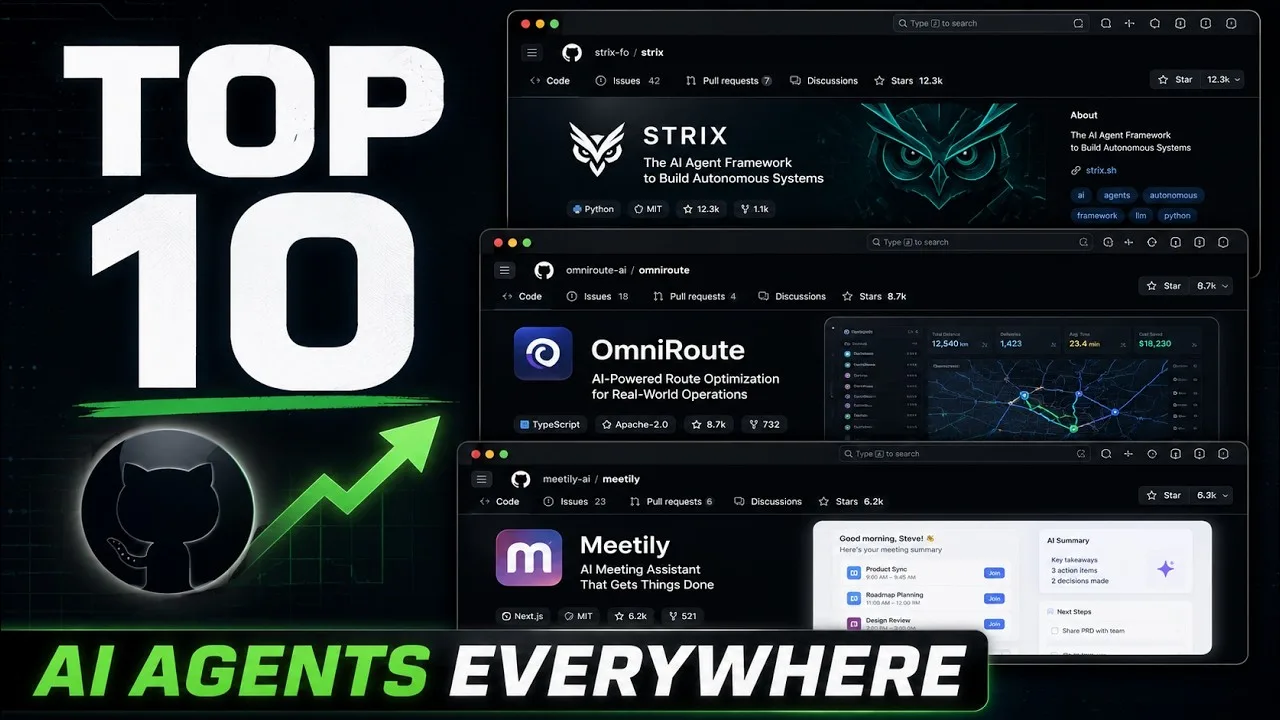 Meetily, Strix and Claude Video: 10 AI repos reviewed