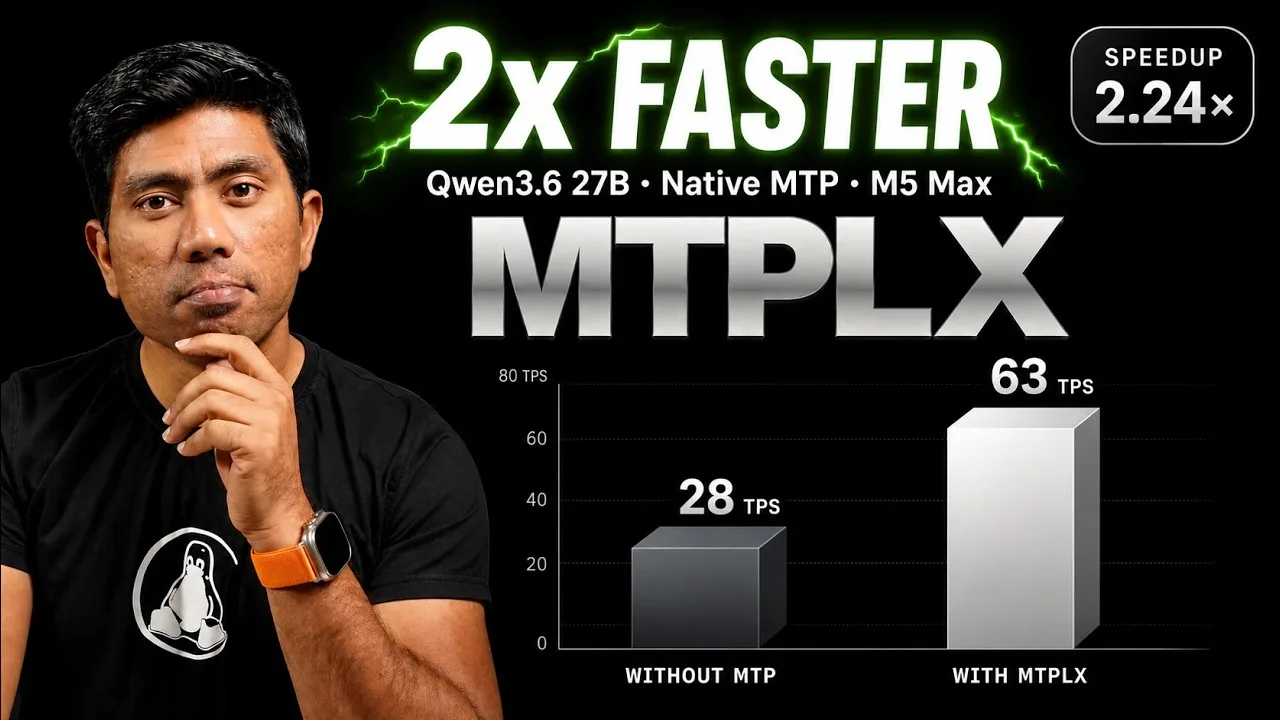 MTPLX setup: Qwen3.6 27B vs LM Studio on M5 Max
