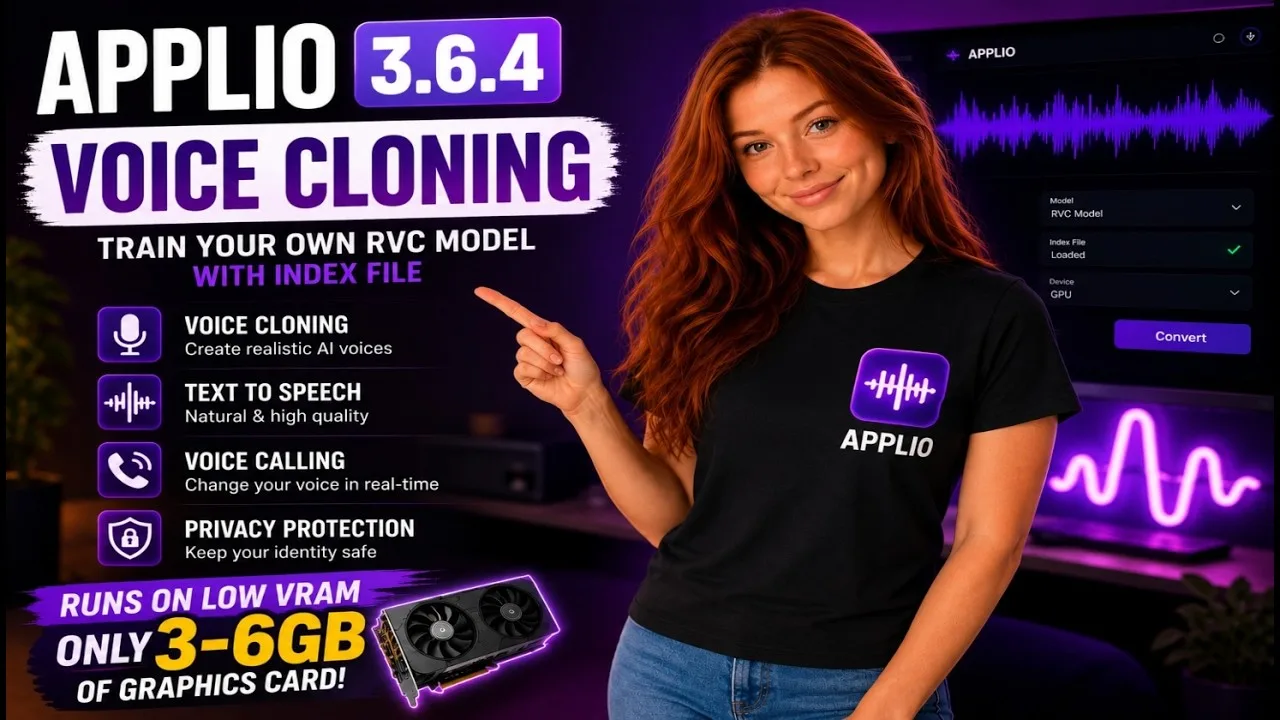 Applio 3.6.4: Windows setup and RVC voice conversion