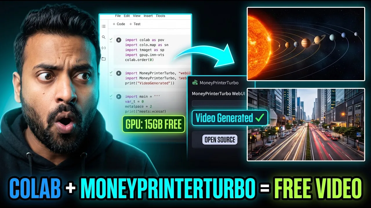 MoneyPrinterTurbo setup with Google Colab and ngrok