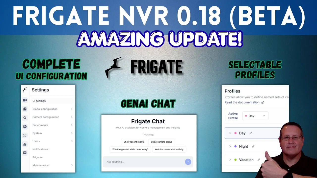 Frigate 0.18 beta: UI setup, profiles and GenAI chat