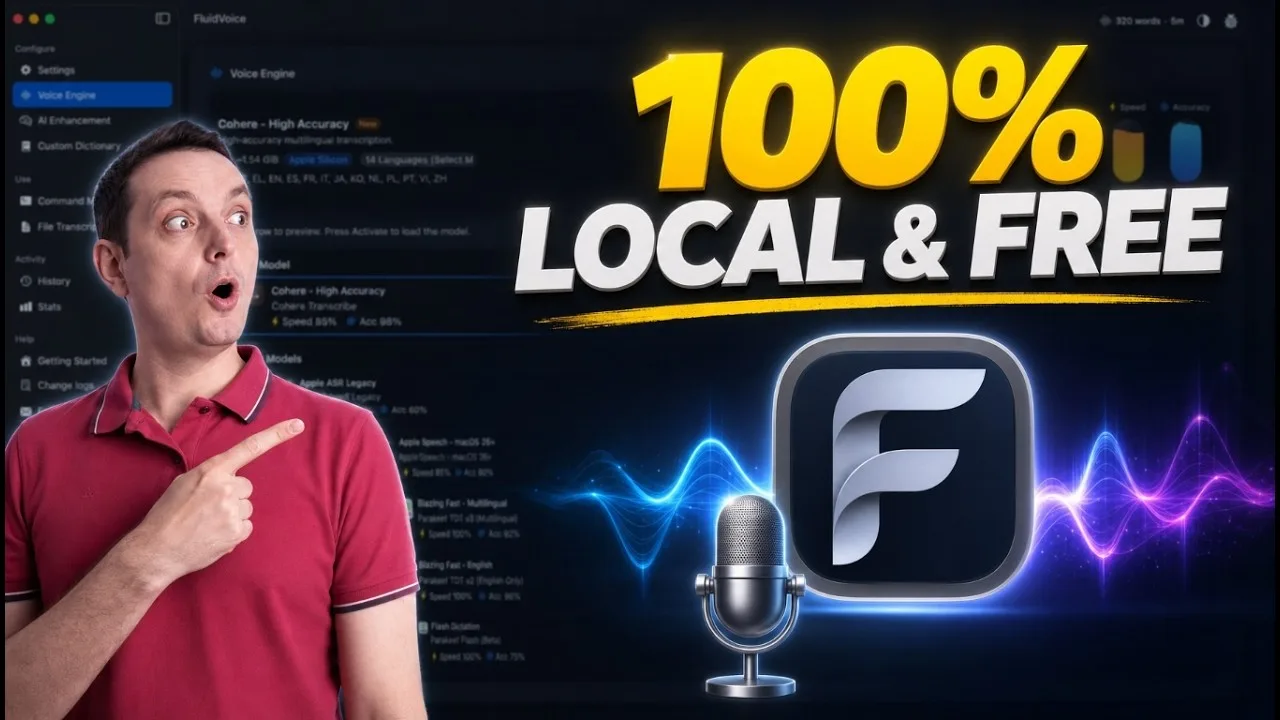 FluidVoice: Mac dictation setup and transcription demo