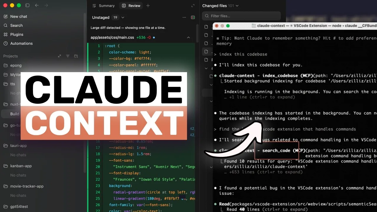 Claude Context: MCP setup with Milvus and Ollama