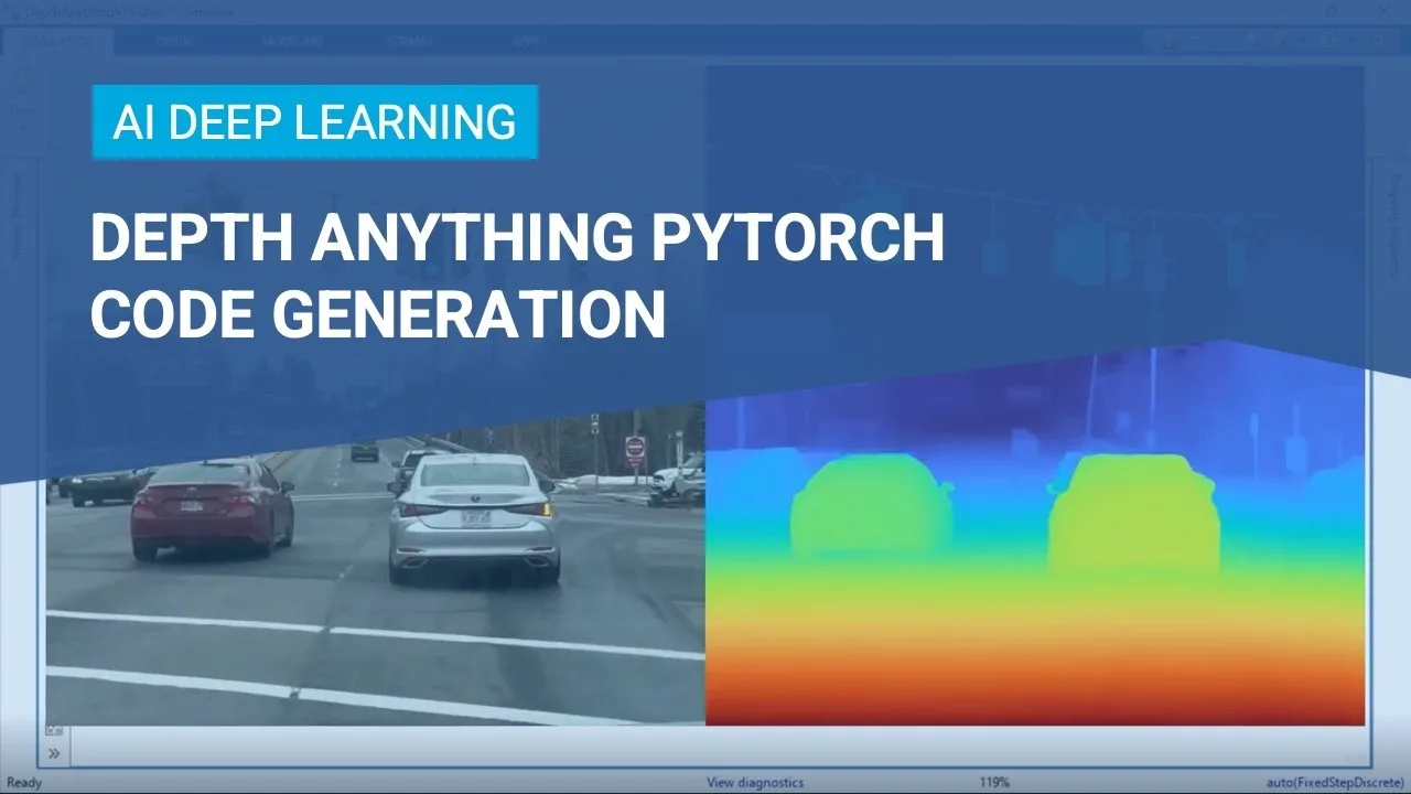 Depth Anything V2: code generation with MATLAB Coder