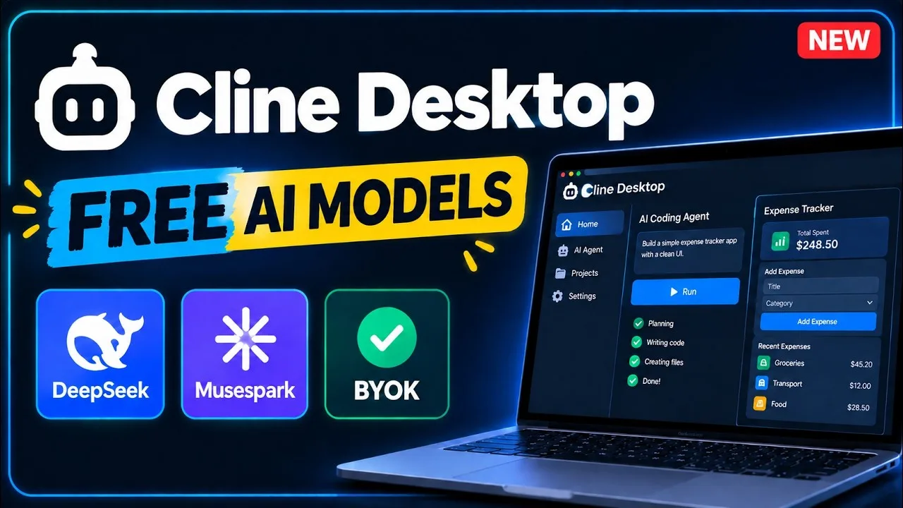 Cline Desktop setup: build an expense tracker on Windows