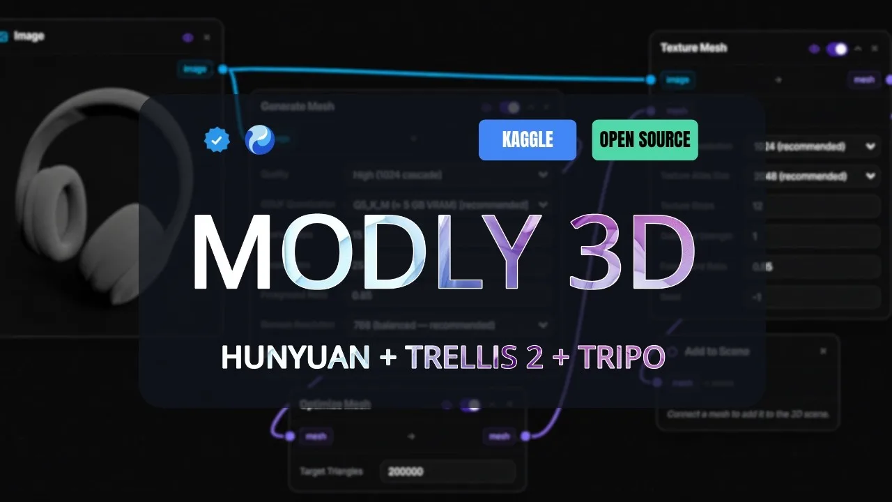 Modly setup: image-to-3D generation through its API