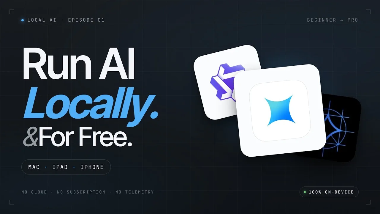 Locally AI setup and coding tutorial for iPad, iPhone & Mac