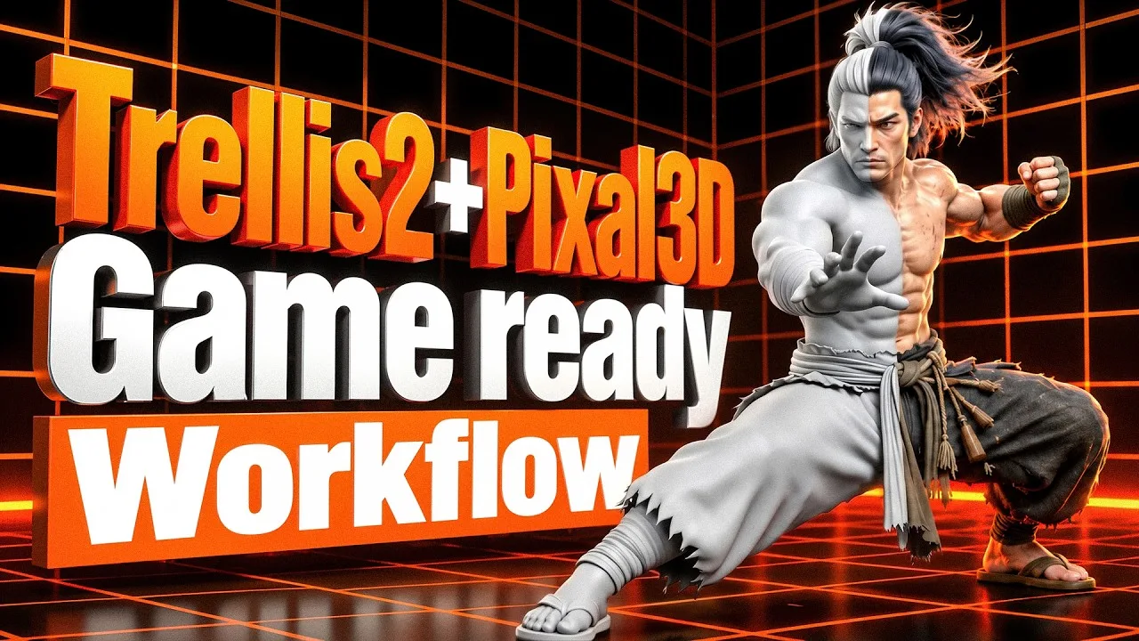TRELLIS.2 + Pixal3D: ComfyUI setup for game-ready meshes