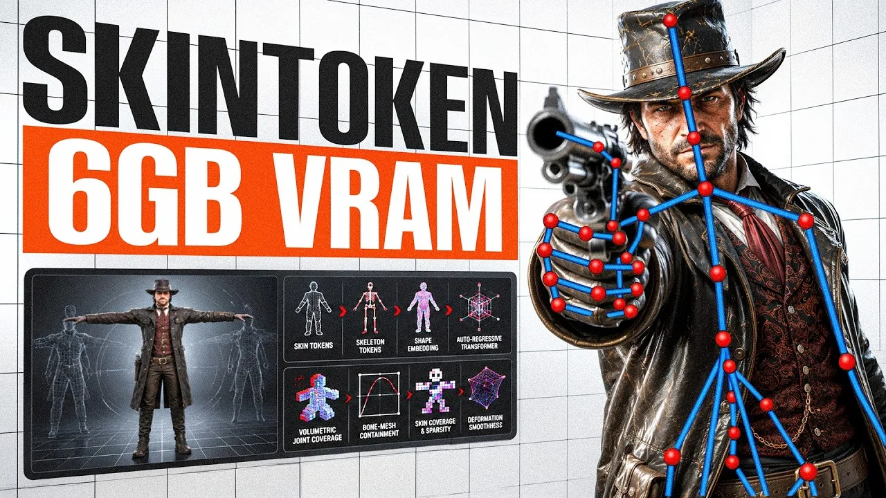 SkinTokens in ComfyUI: rig characters for Unreal Engine 5
