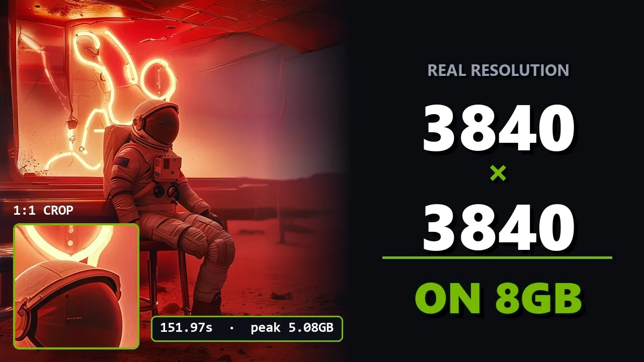SANA setup on 8GB VRAM: Sprint, 1.6B and 4K compared