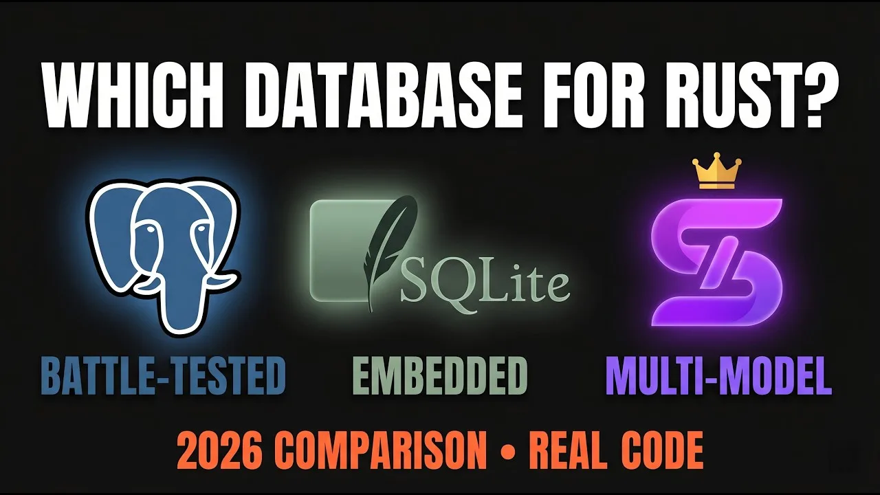 SurrealDB vs PostgreSQL vs SQLite: Rust database guide