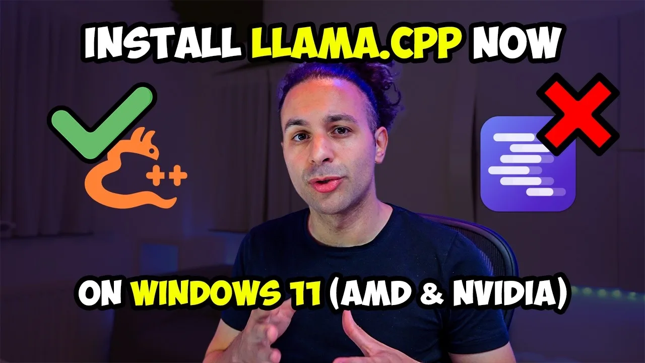 llama.cpp setup on Windows 11 with AMD or Nvidia