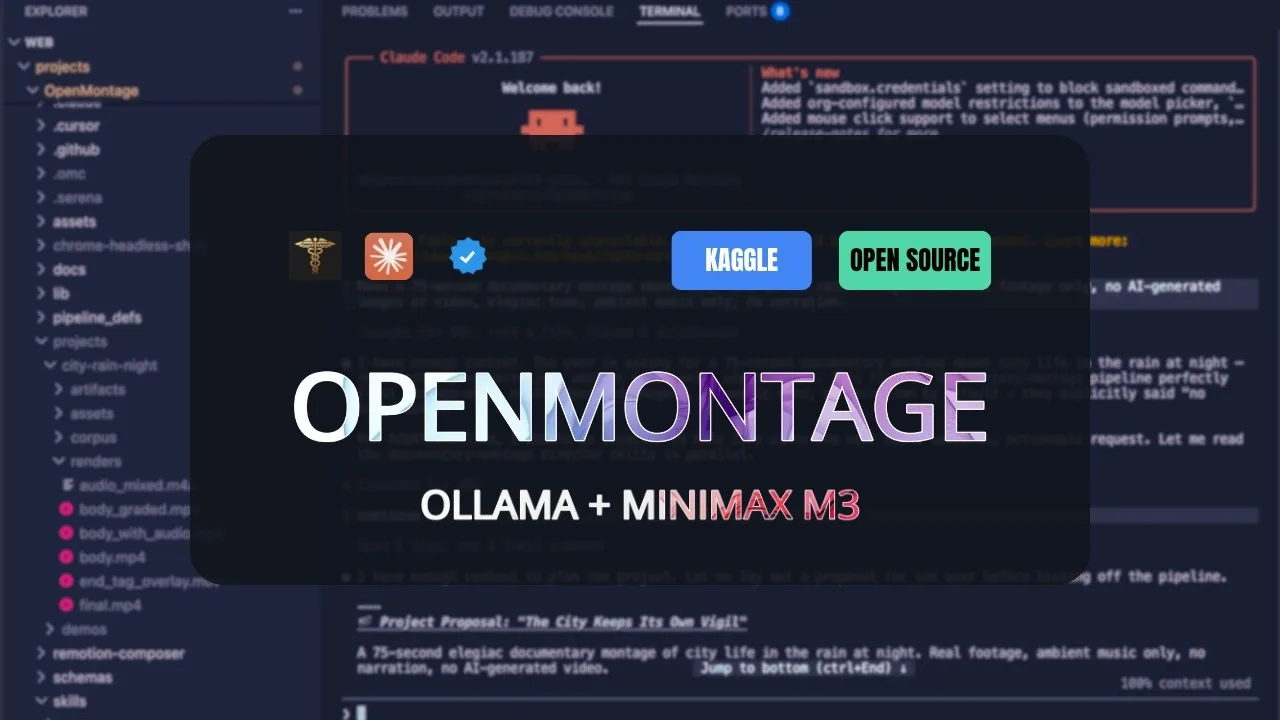 OpenMontage setup with Remotion and HyperFrames